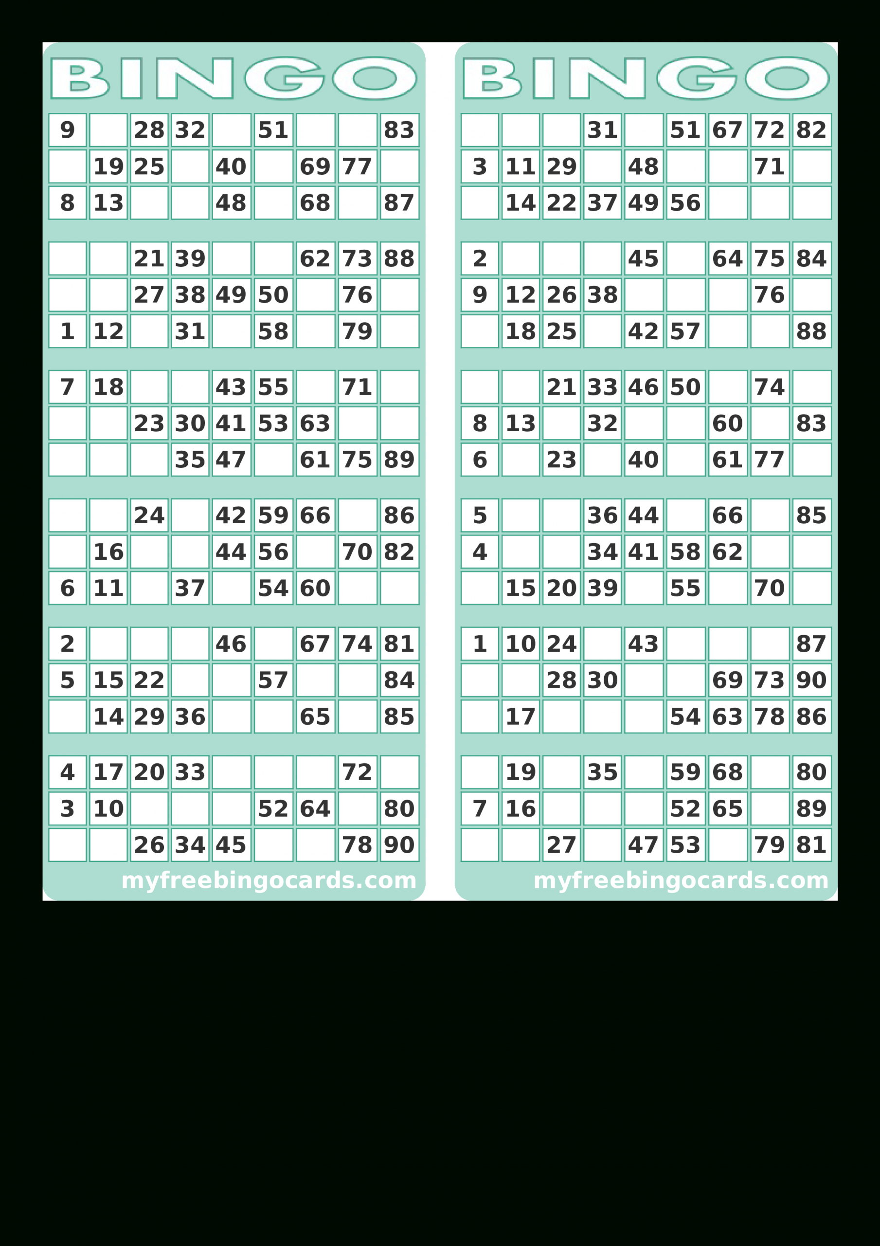 Free Printable Bingo Card Template Set Your Plan Tasks 