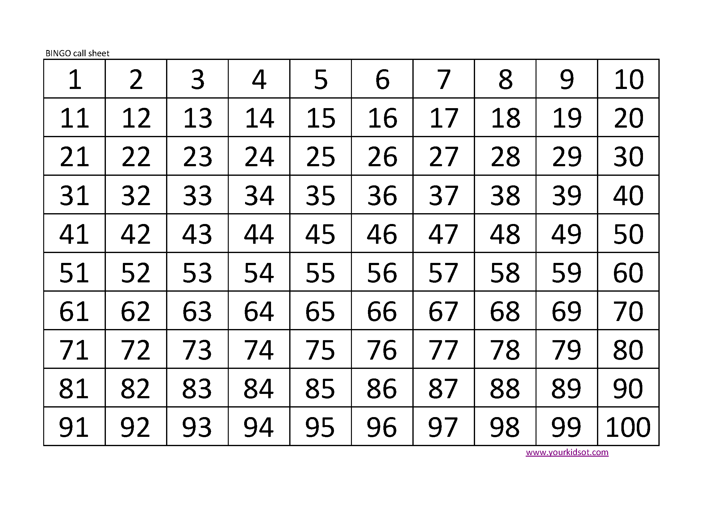 Printable Bingo Calling Cards 1 75 Printable Bingo Cards