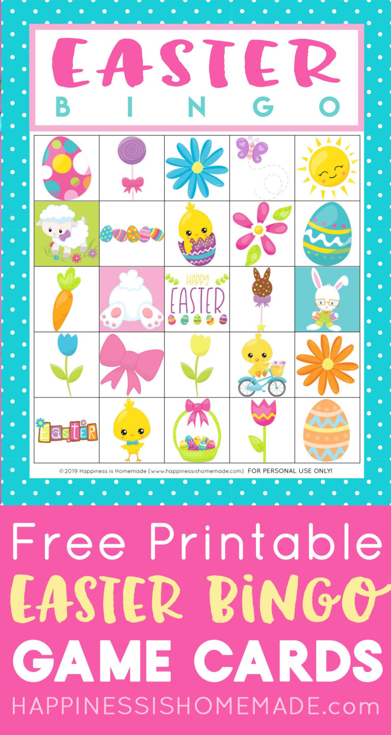 FREE Printable Easter Bingo Game Cards Are Tons Of Fun For