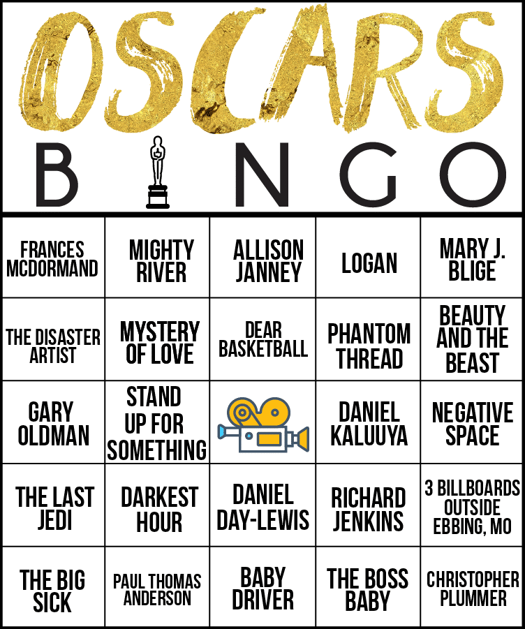 Free Printable Oscars Bingo Cards For The Big Night Play 