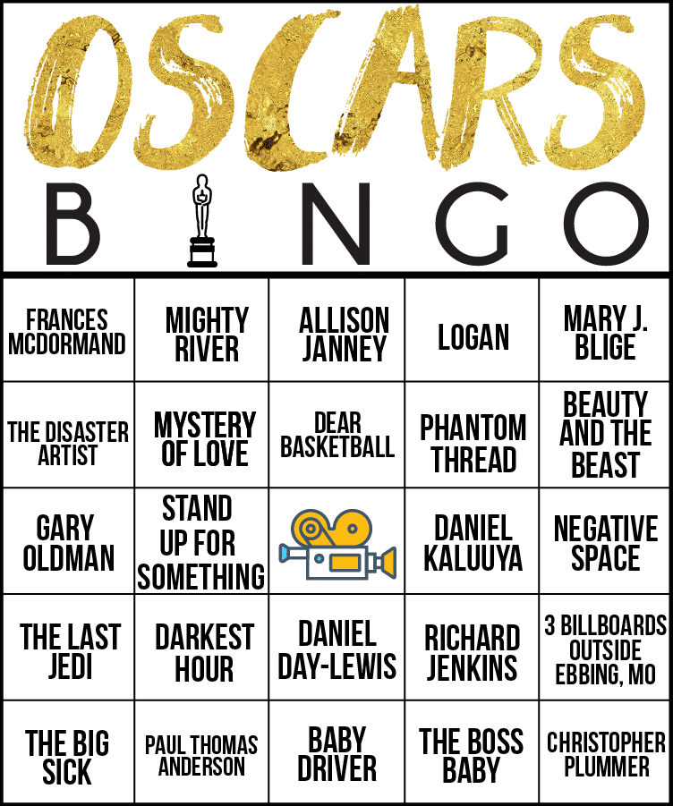 Free Printable Oscars Bingo Cards For The Big Night Play Free Printable Oscars Bingo Cards For The Big Night Play