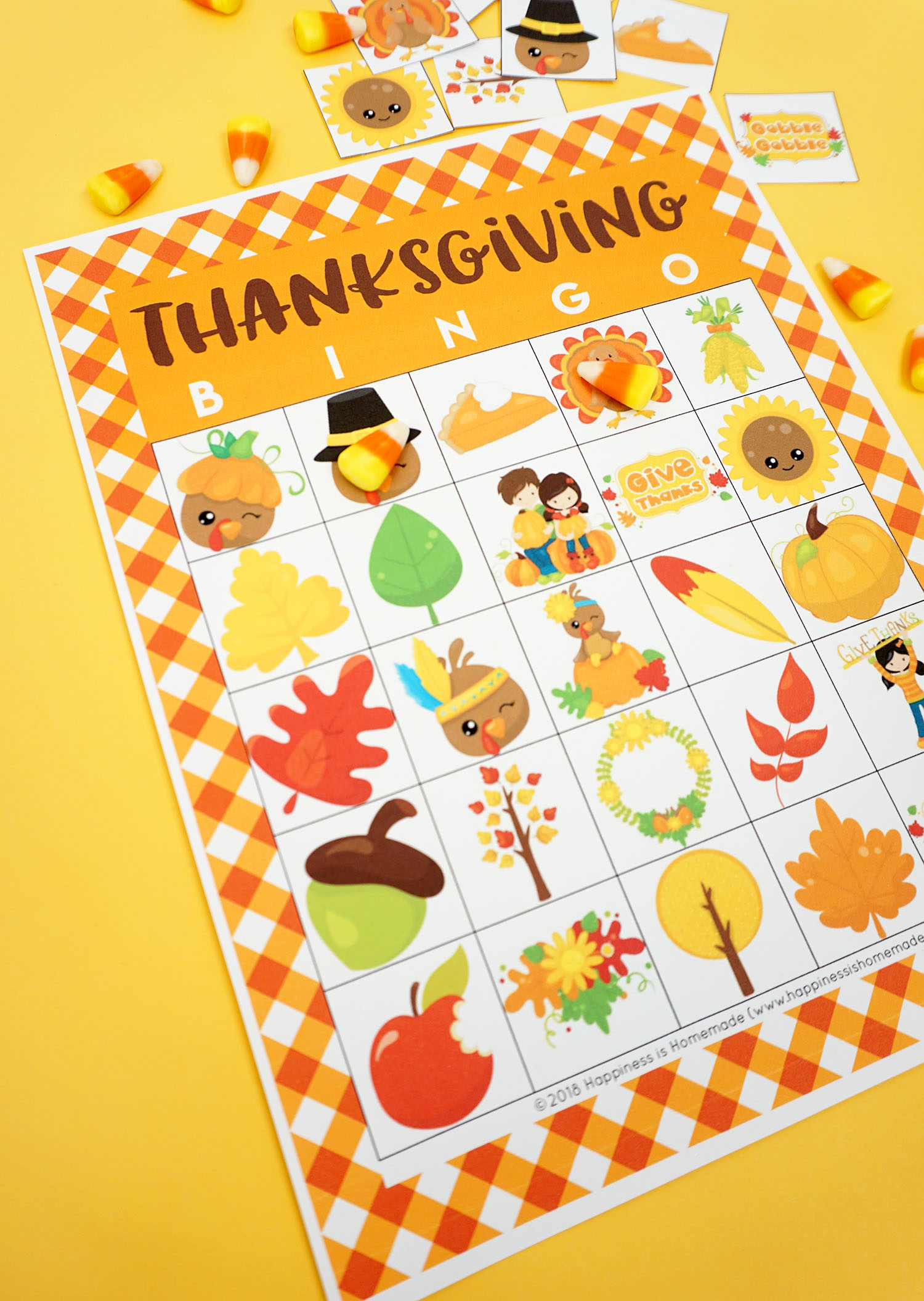 Free Printable Thanksgiving Bingo Cards Happiness Is 