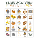 Free Printable Thanksgiving Bingo My Mommy Style