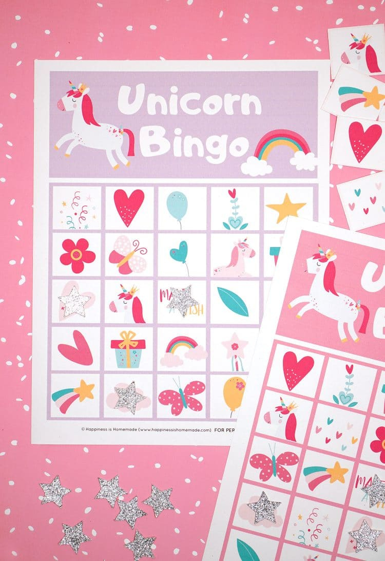 Free Printable Unicorn Bingo Game Happiness Is Homemade