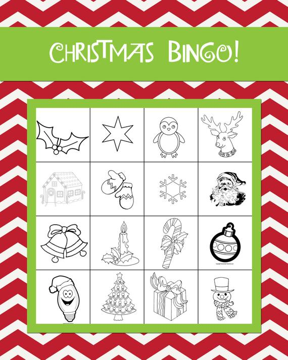 Items Similar To Printable Christmas Bingo Cards On Etsy