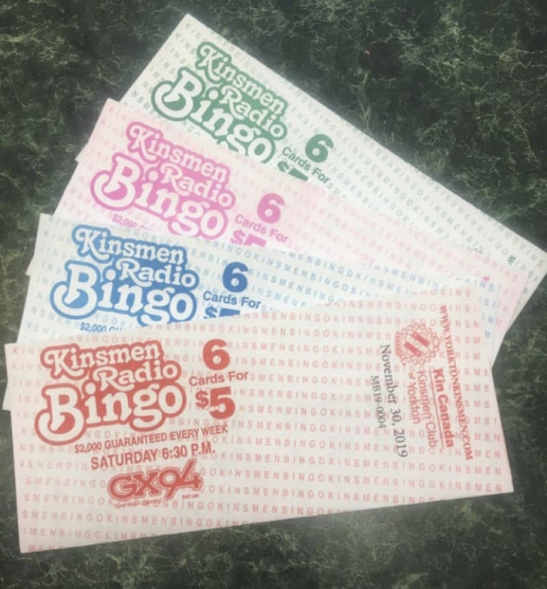 Kinsmen Bingo Cards Available For Online Purchase