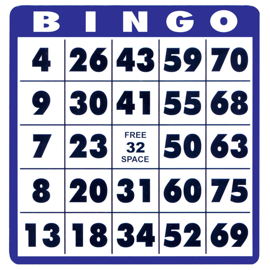 Large Print Bingo Cards For Seniors Printable Printable Printable