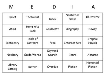 Library Bingo Game By KMediaFun By KMediaFun Teachers 