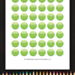 Lime Circle BINGO Markers FREE Printable Game From