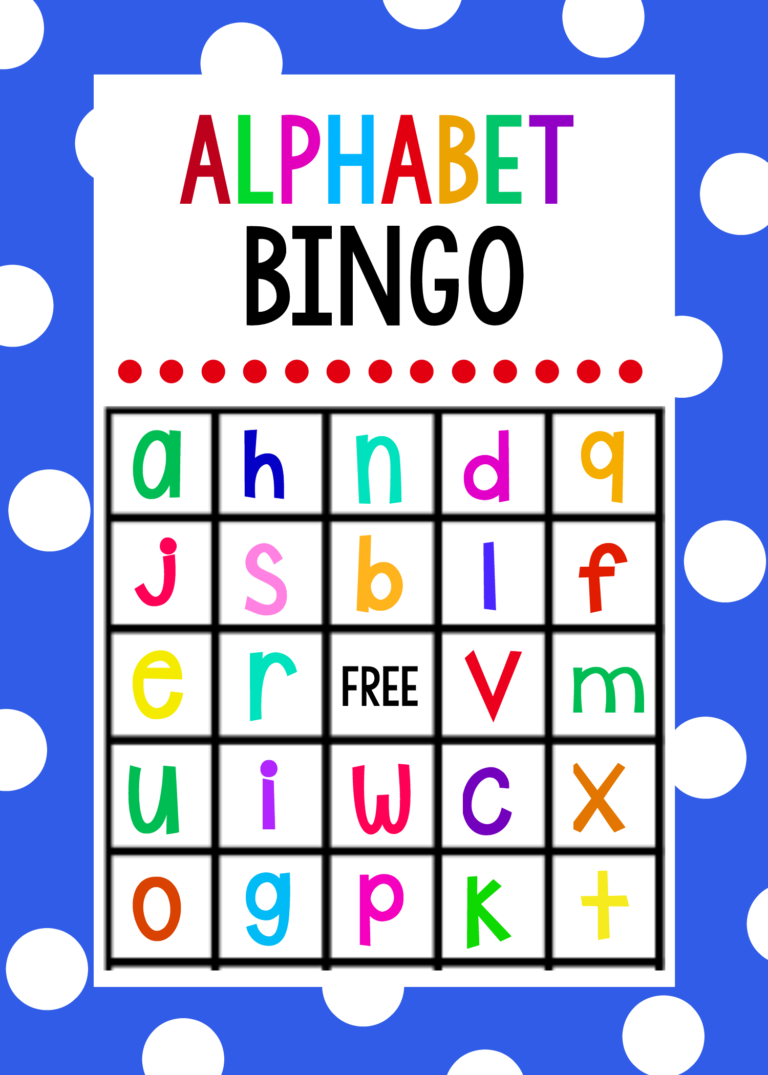 Lowercase Alphabet Bingo Game Crazy Little Projects