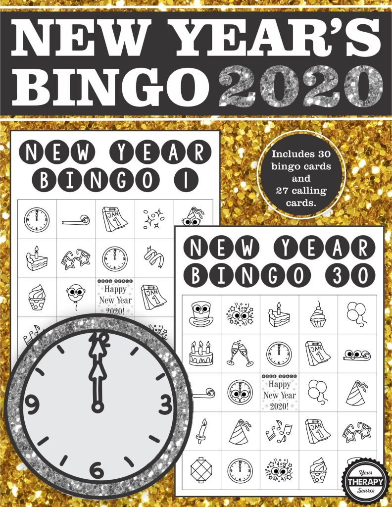 New Year s Bingo 2020 Printable Bingo Cards