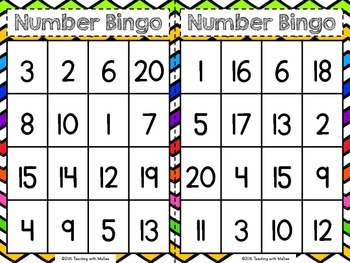 Number Bingo 1 20 By Teaching With MaGee Teachers Pay Number Bingo 1 20 By Teaching With MaGee Teachers Pay