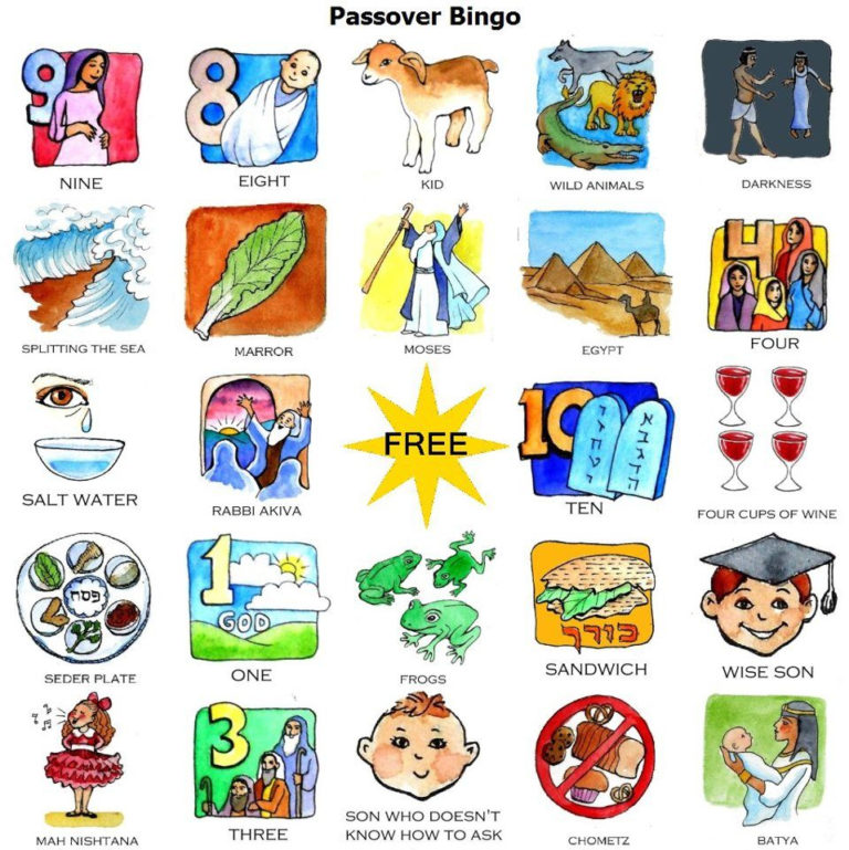 Passover BINGO GAME For The Holiday And Seder Get Your