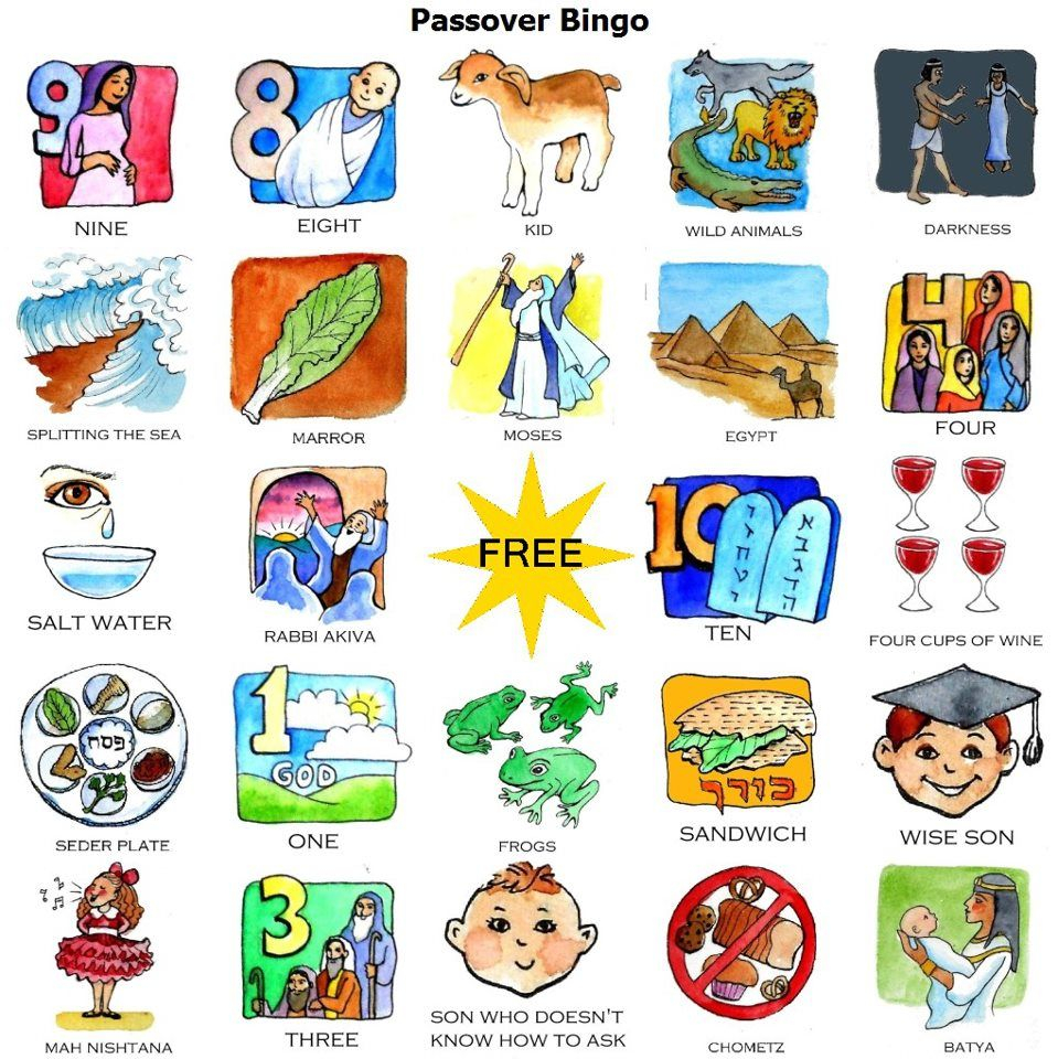 Passover BINGO GAME For The Holiday And Seder Get Your 