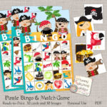 Pirate Bingo Game Printable Pirate Bingo Cards Kids Game