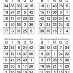 Print Bingo Cards 4 Sheet Each Bingo Sheet Has Four