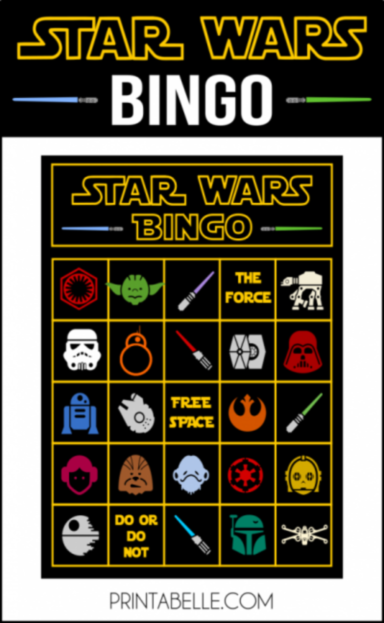 Printabelle Is Under Construction Bingo Printable Star