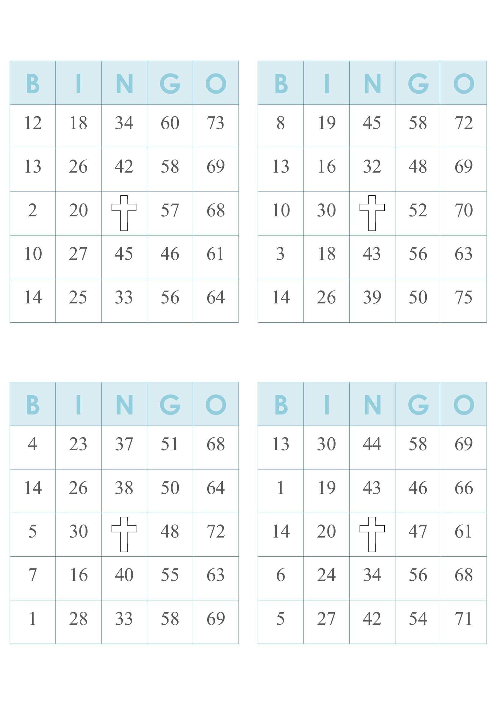 Printable Bingo Cards 4 Per Page PDF Printable Bingo Cards Printable Bingo Cards 4 Per Page PDF Printable Bingo Cards