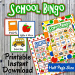 School Bingo Printable PDF 30 Different Cards End Of