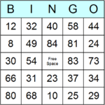 Simple Bingo Cards Templates For Bingo Activities And