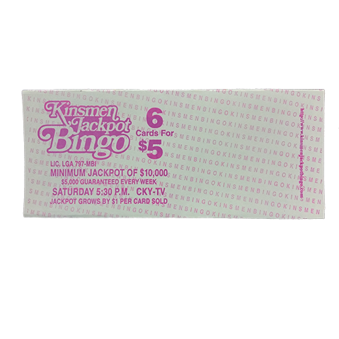 Single Card Kinsmen Jackpot Bingo In 2020 Jackpot Single Card Kinsmen Jackpot Bingo In 2020 Jackpot