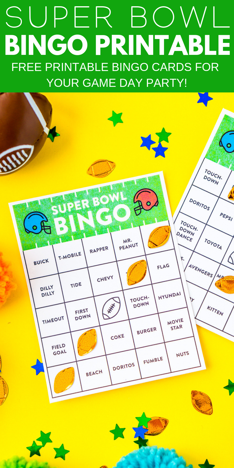 Super Bowl Bingo Cards Free Printable Sugar Soul