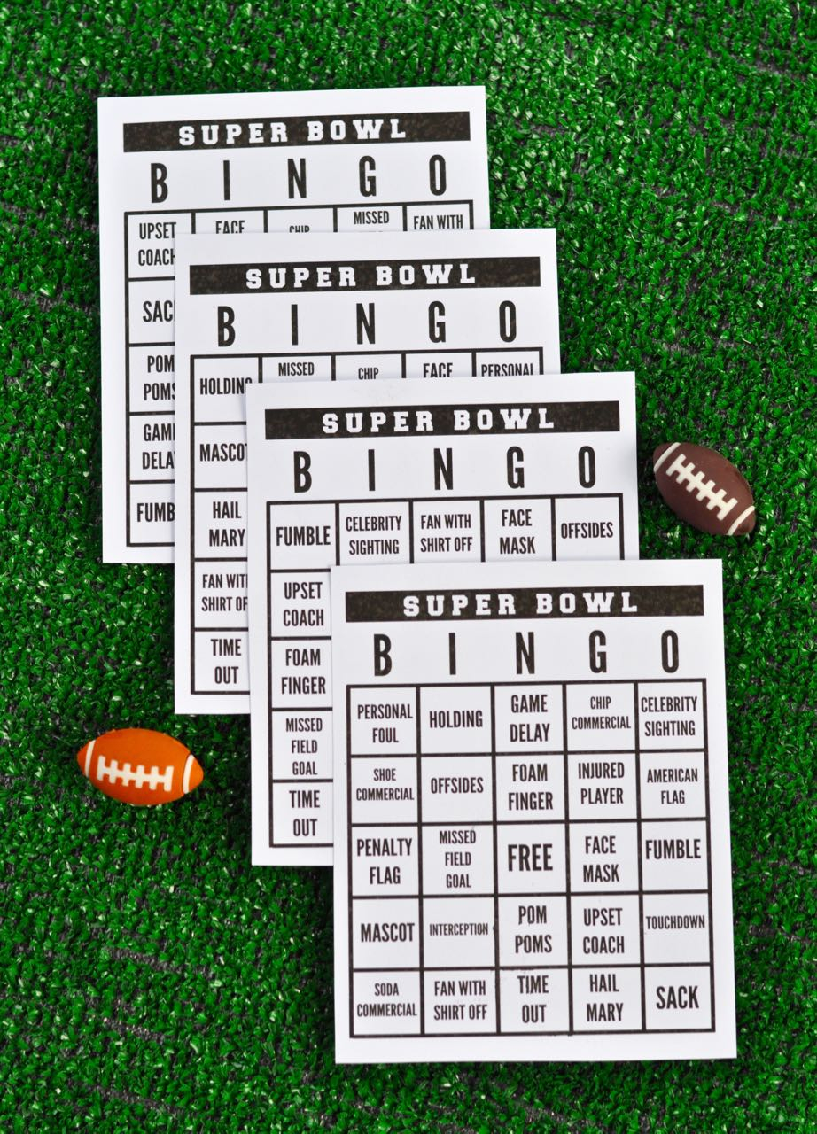 Super Bowl Party Free Printable Super Bowl Bingo Make 