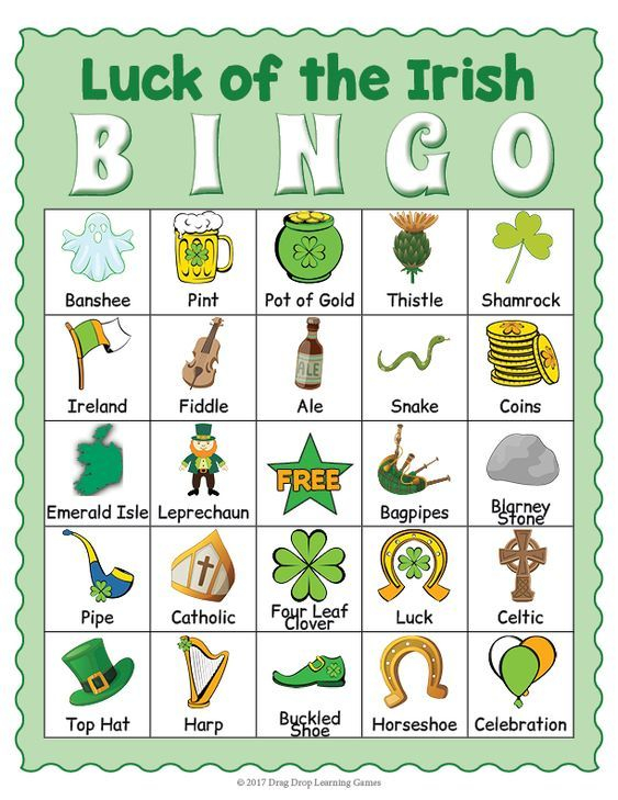 The Best St Patrick s Day Bingo Printable Stone Website