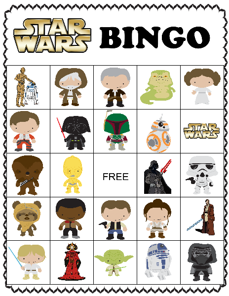 The Cozy Red Cottage Star Wars Dinner Bingo And Match Game The Cozy Red Cottage Star Wars Dinner Bingo And Match Game