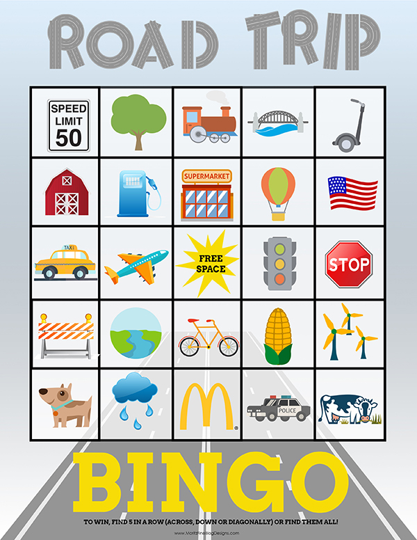 Travel Bingo Cards For Kids Perfect For Road Trips Free