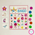 Unicorn Bingo Party Printable Instant Download Growing