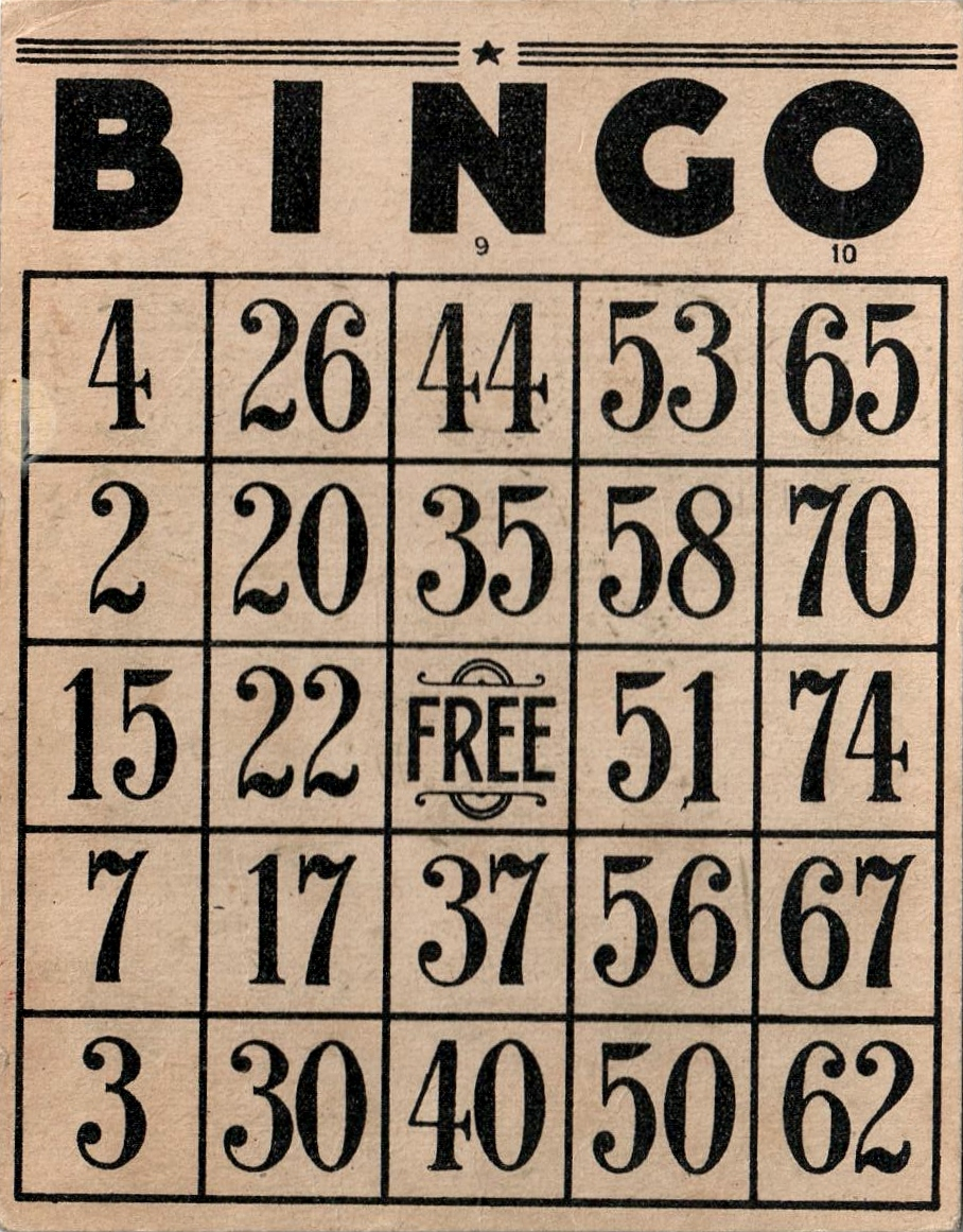 Very Merry Vintage Syle Flickr Finds Vintage Bingo Card 