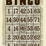 Vintage Bingo Card Dictionary Art Print Bingo Cards