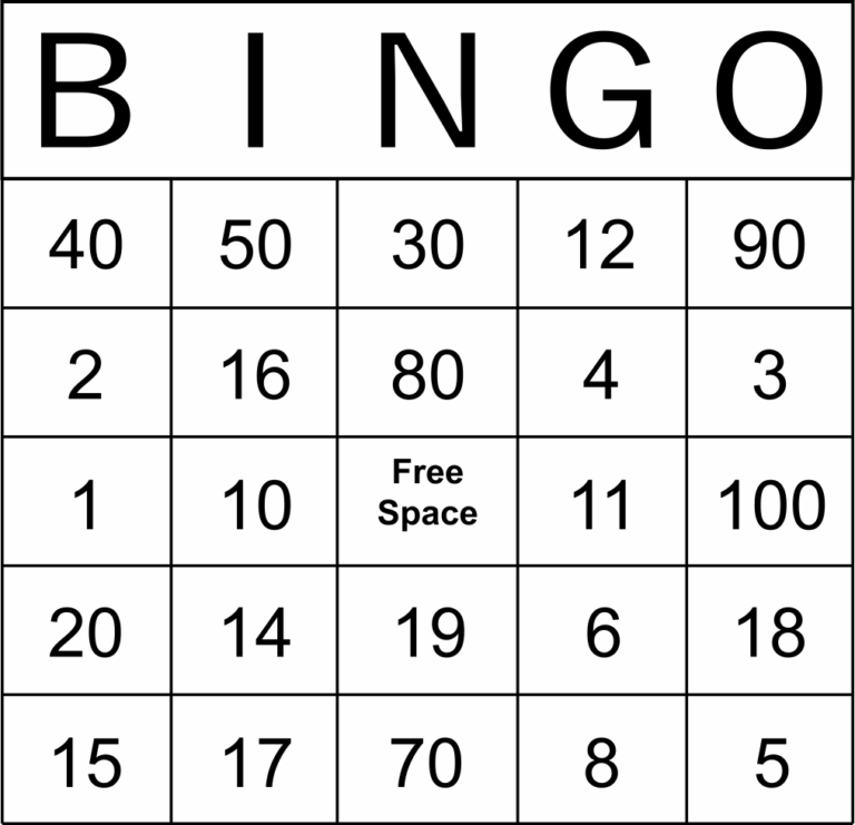 10 Best Free Printable Number Bingo Cards Printablee