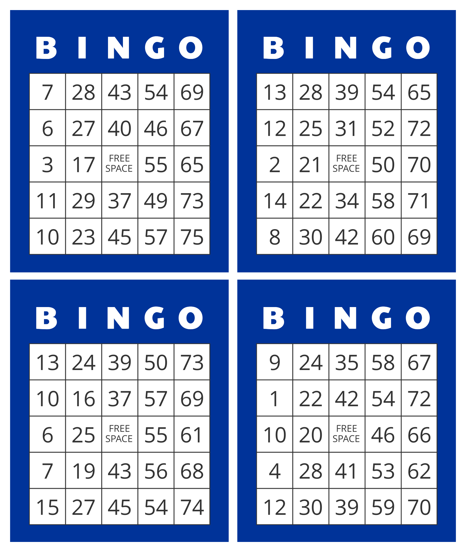 10 Best Printable Bingo Numbers 1 75 Printablee