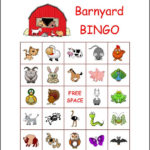 100 Barnyard Animal Themed Picture Bingo Cards Instant