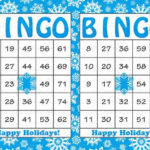 100 Christmas Happy Holidays Bingo Cards DIY Printable