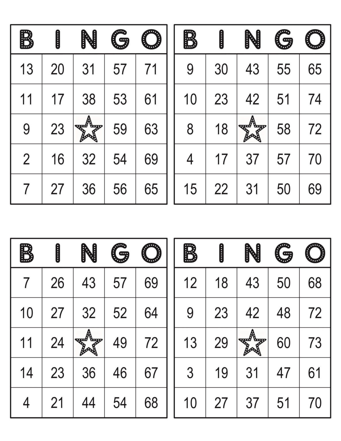 Cartes De Bingo A Imprimer Gratuitement