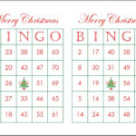 200 Merry Christmas Bingo Cards Prints 2 Per Page
