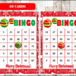 30 Merry Christmas Holiday Bingo Cards DIY Etsy