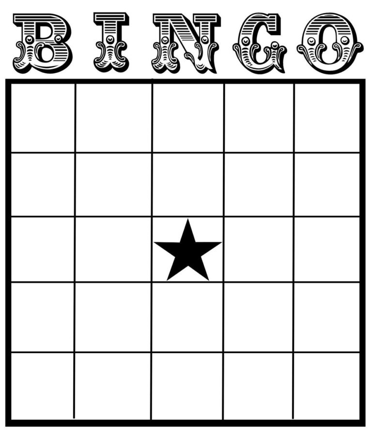 Bingo Card Printables To Share Bingo Card Template