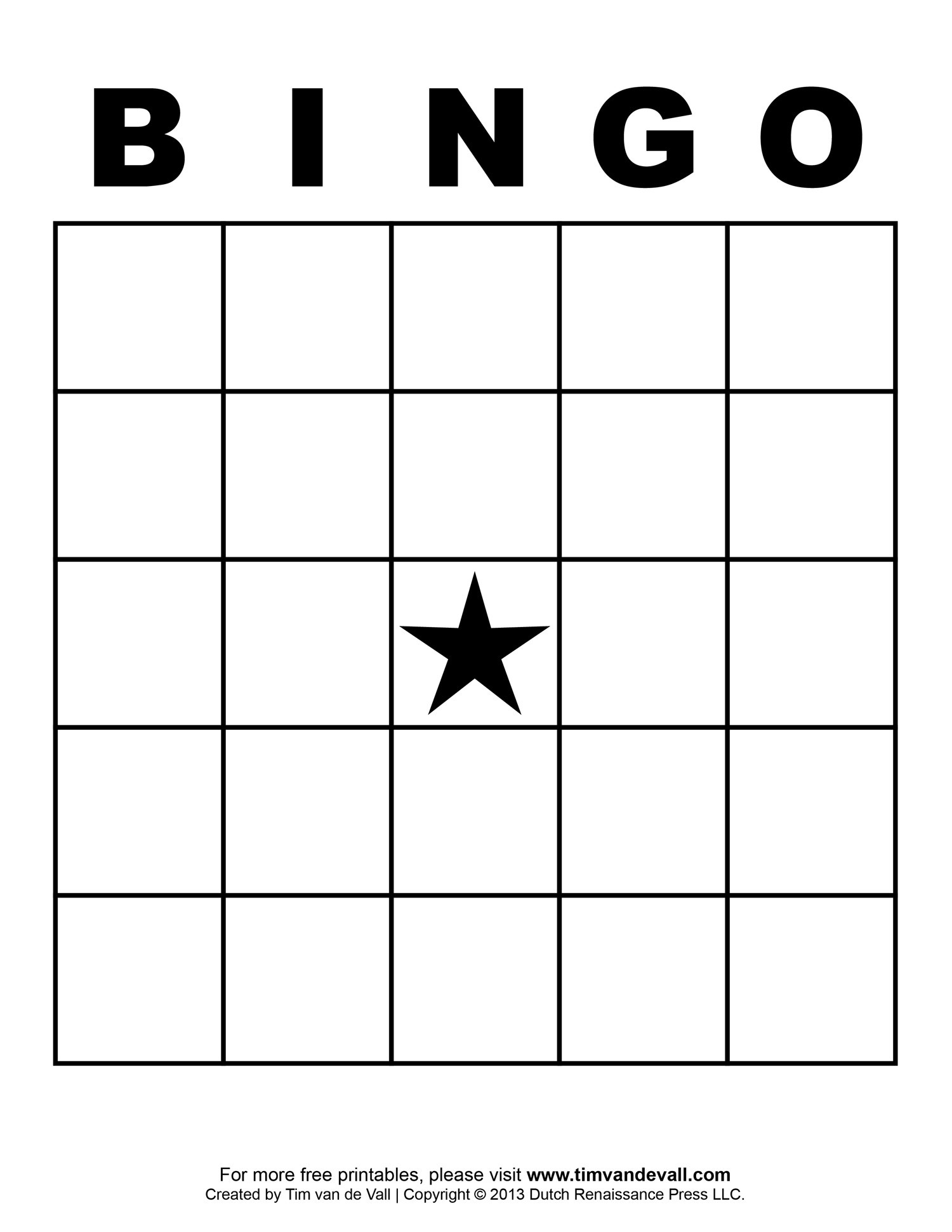 Blank Bingo Cards Printable PDF Printable Bingo Cards