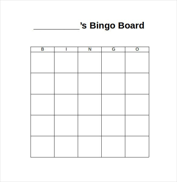 Blank Bingo Template 14 Free PSD Word PDF Vector EPS 