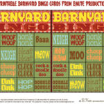 Bnute Productions Free Printable Barnyard Bingo Game
