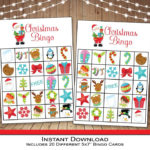 Christmas Bingo Party Game Instant Download 20