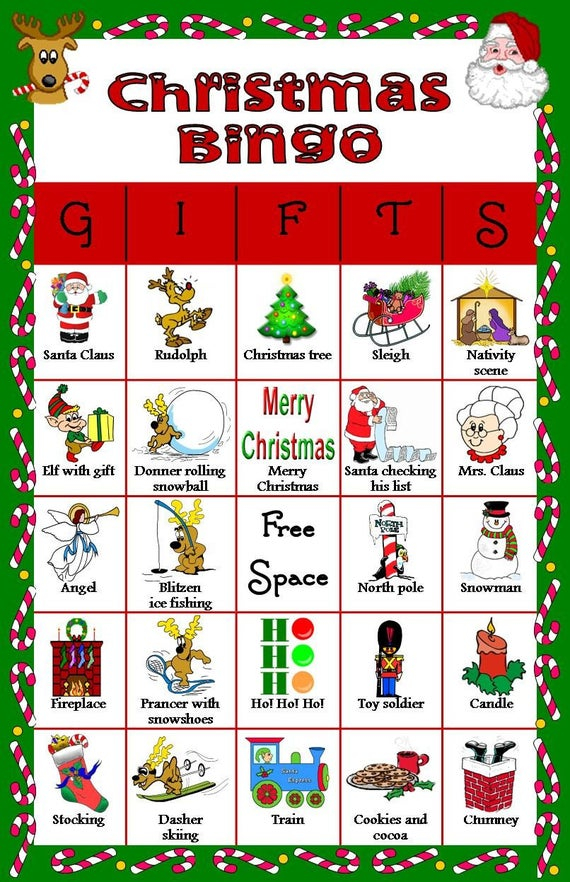 CHRISTMAS BINGO Party Game Up To 30 PLAYERS By