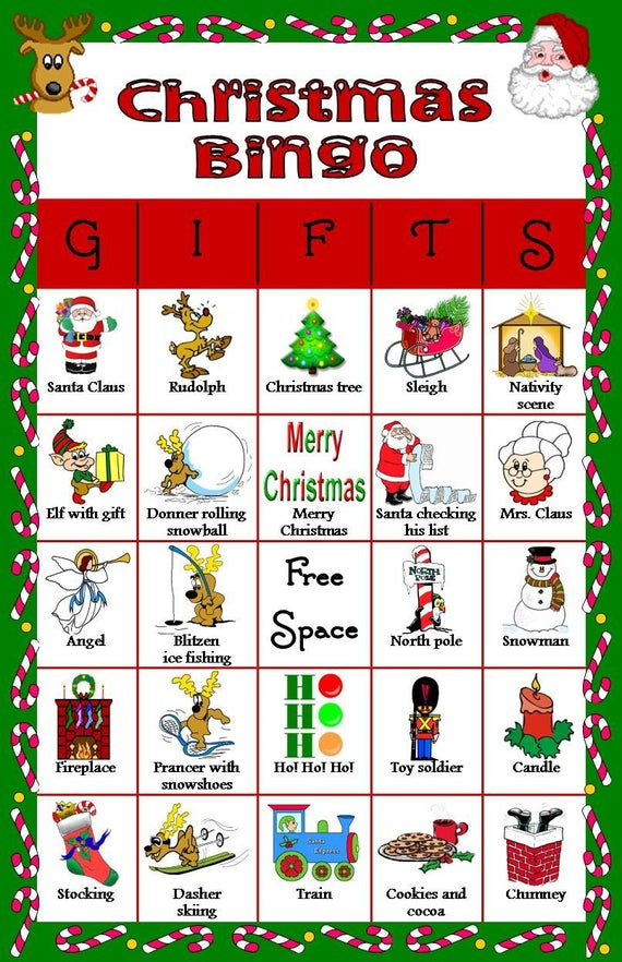 CHRISTMAS BINGO Party Game Up To 30 PLAYERS By 