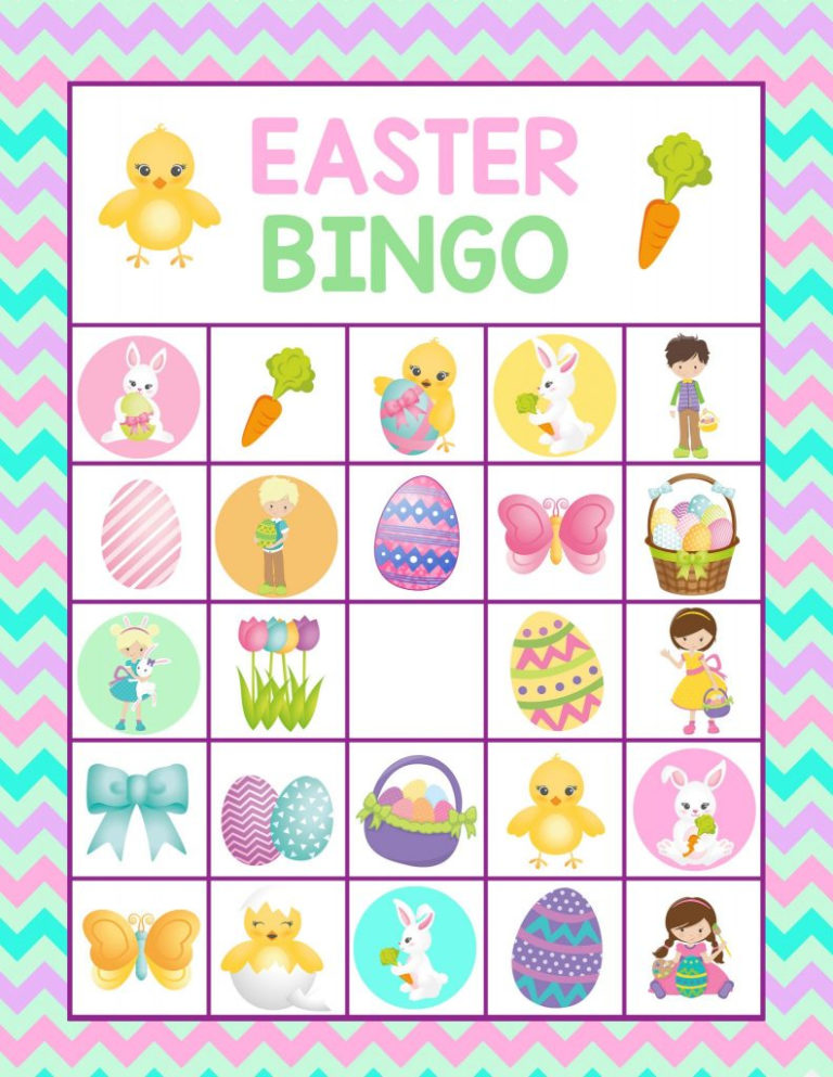 Easter Bingo Printable For Kids Fun Easter Game For Kids