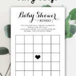 Free Baby Shower Game Bingo Black And White Instant