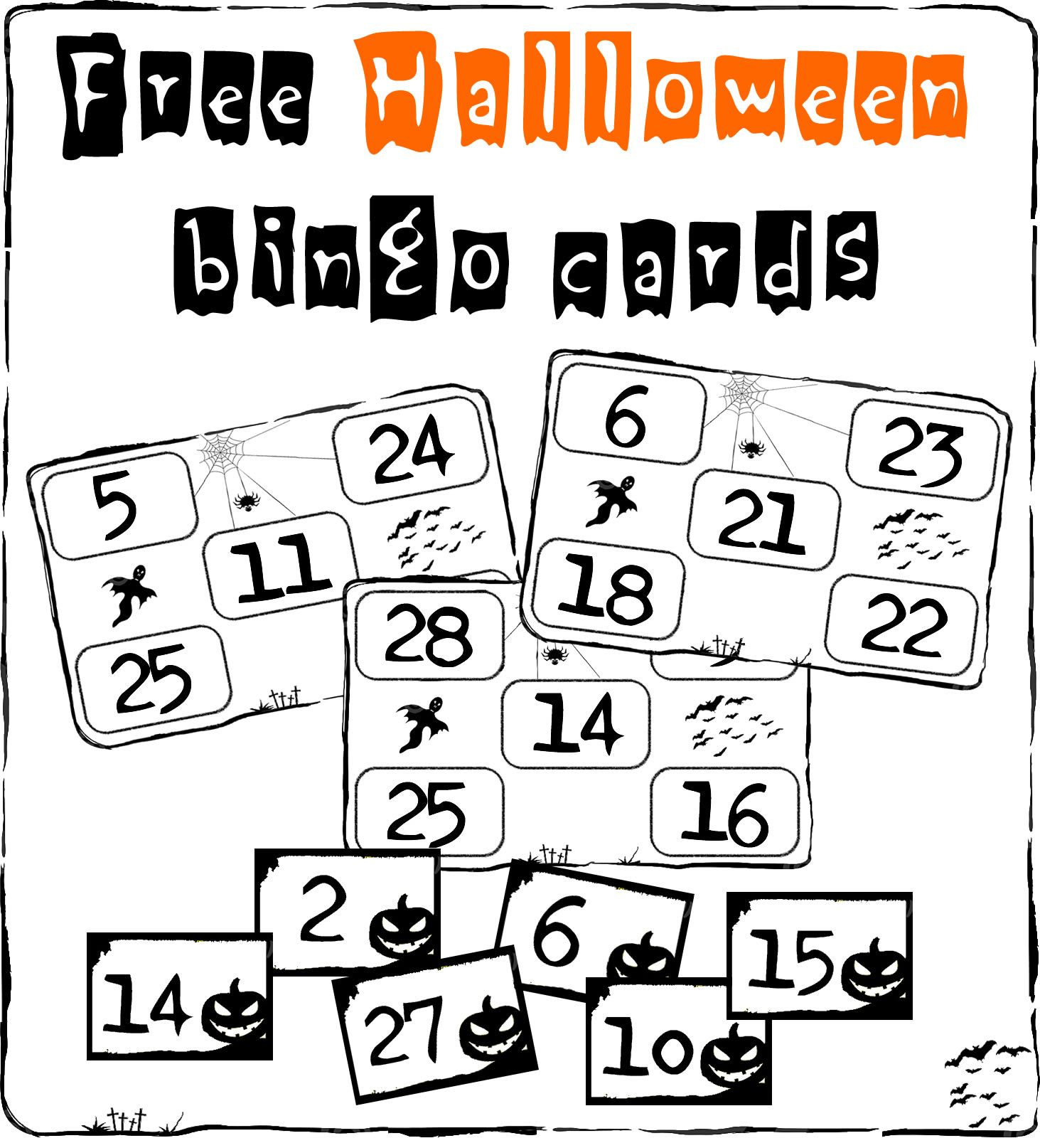 FREE Halloween Math Bingo con Im genes 